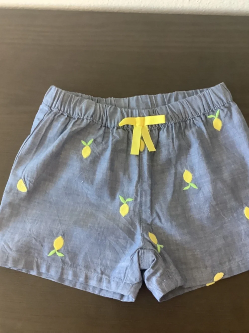 NWT Gymboree Girls Chambray Citrus Halter Top And Shorts Blue Denim Set 3T & 5T